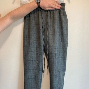 Gray Plaid Pants